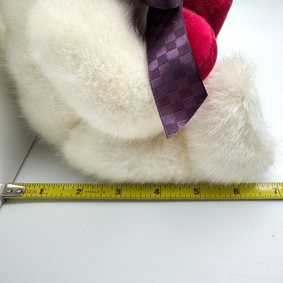 Boyds Bears Oliver Vtg Plush Teddy 7" Bear 3 Hearts Hugs Be Mine Embroidery - Picture 4 of 11